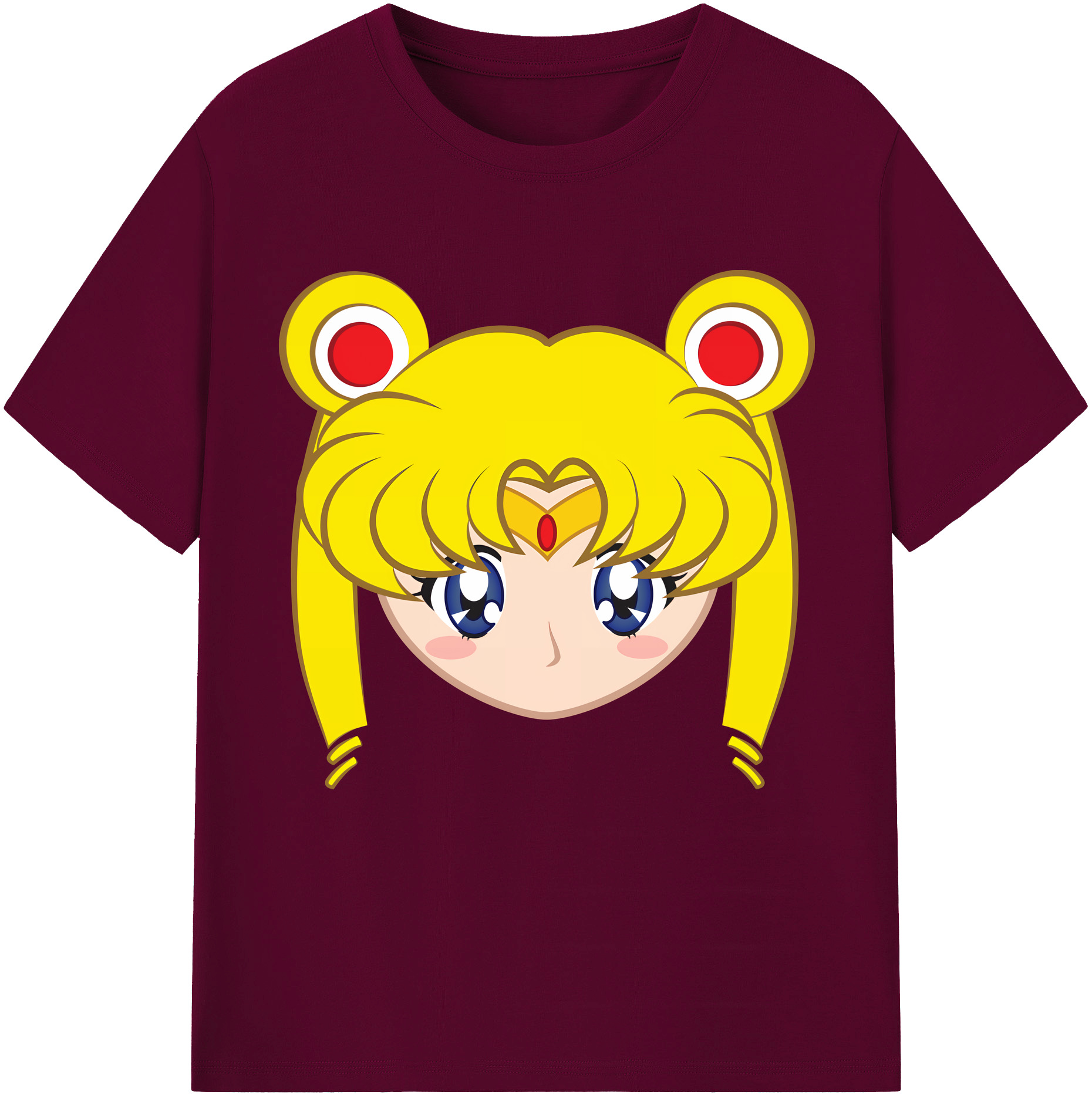 （画像用） 美少女戦士セーラームーン 月野 うさぎ つきの うさぎ Sailor Moon Tsukino Usagi レディースカジュアルプリントTシャツ（綿100％）
